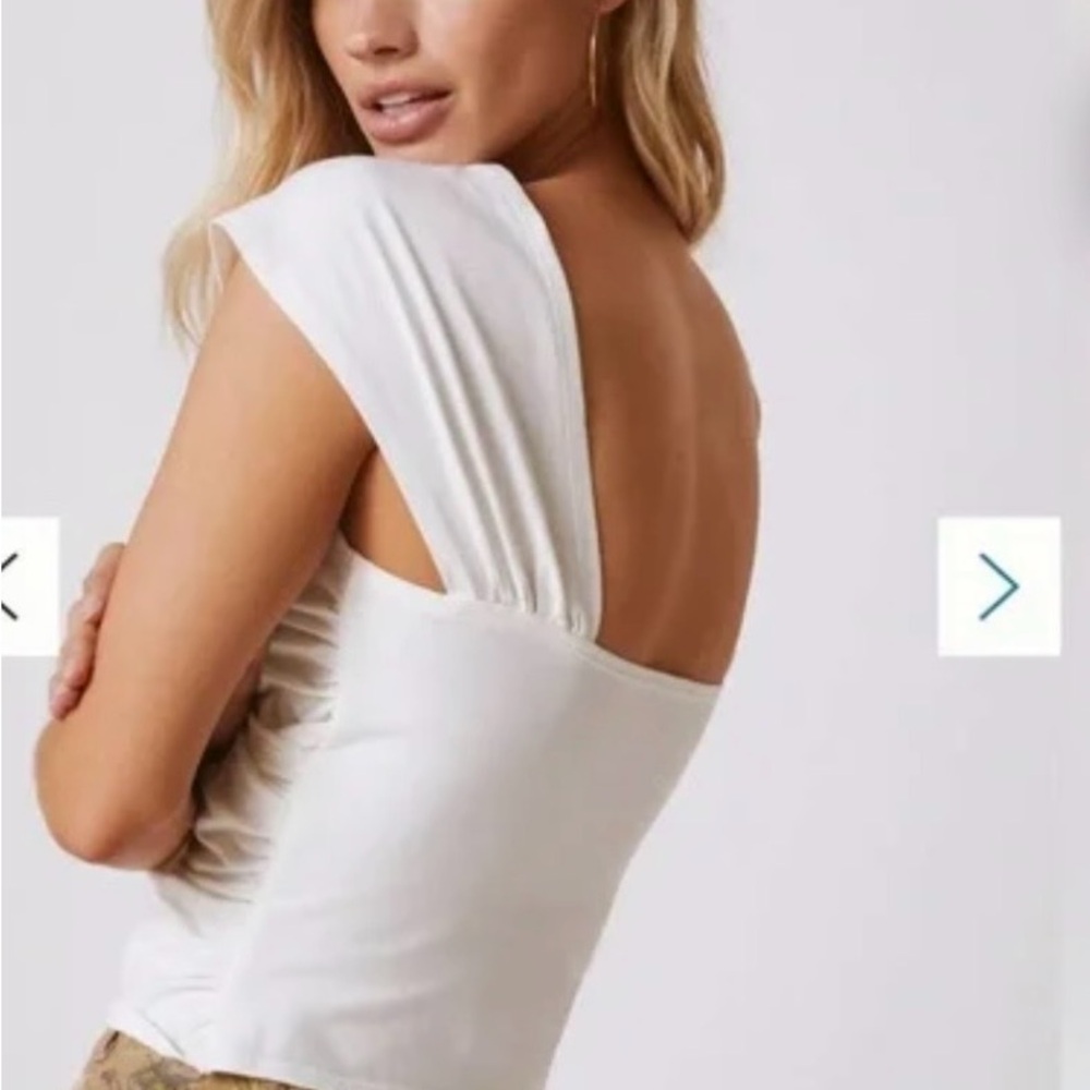 Anthropologie Maeve Cream Top - Picture 3 of 7